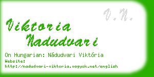 viktoria nadudvari business card